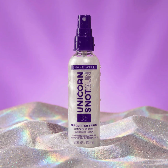 Lookbook Protector Solar Spray Purpurina Platino SPF 35 — LYS