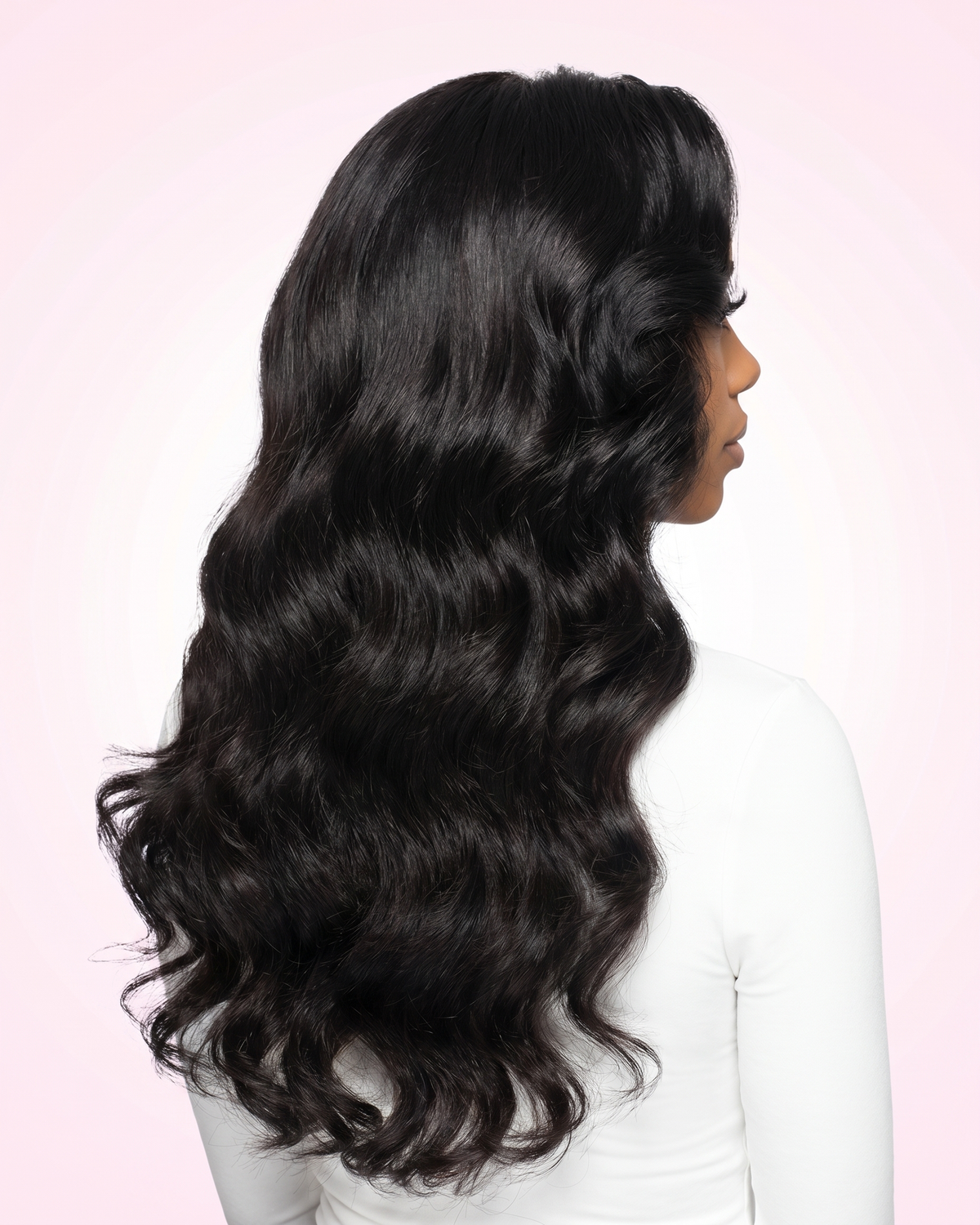 Body Wave Lace Front Wig - Natural Black | 13x4 Layered, 100% Human Hair | LYS — vue 3