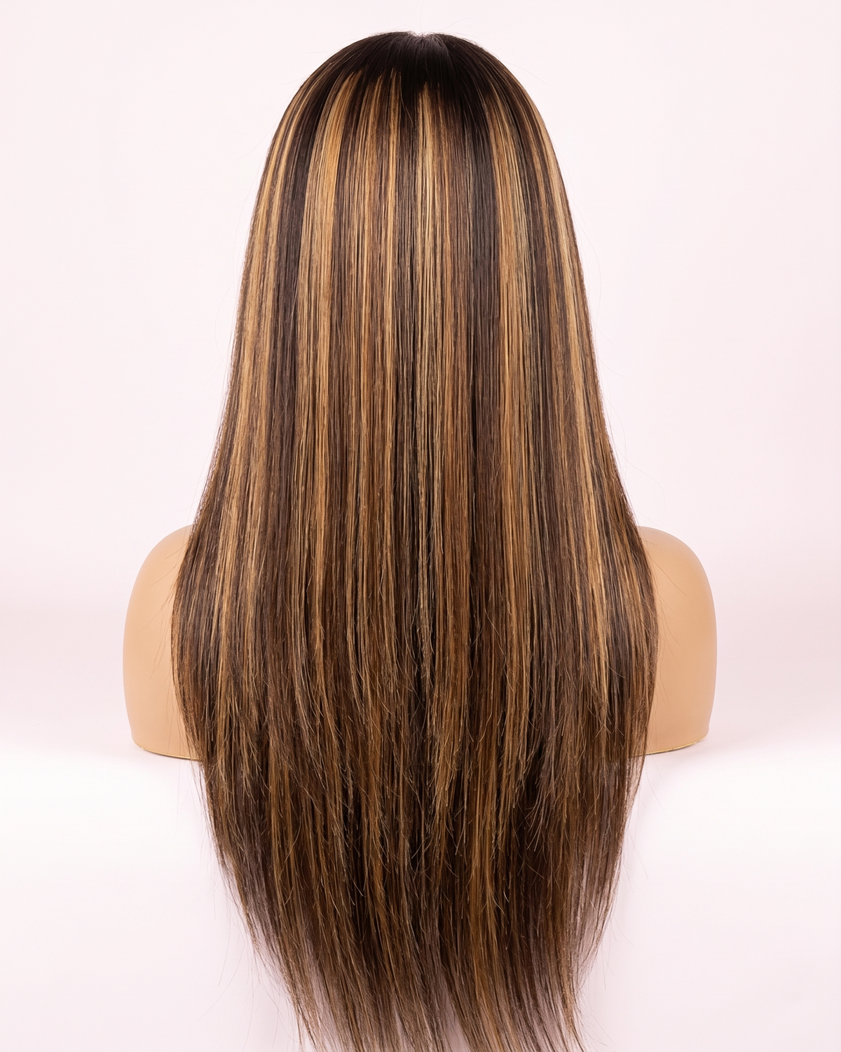 Perruque Lisse Dégradée Prête-à-porter - Brun Balayage à Mèches | LYS — vue 4