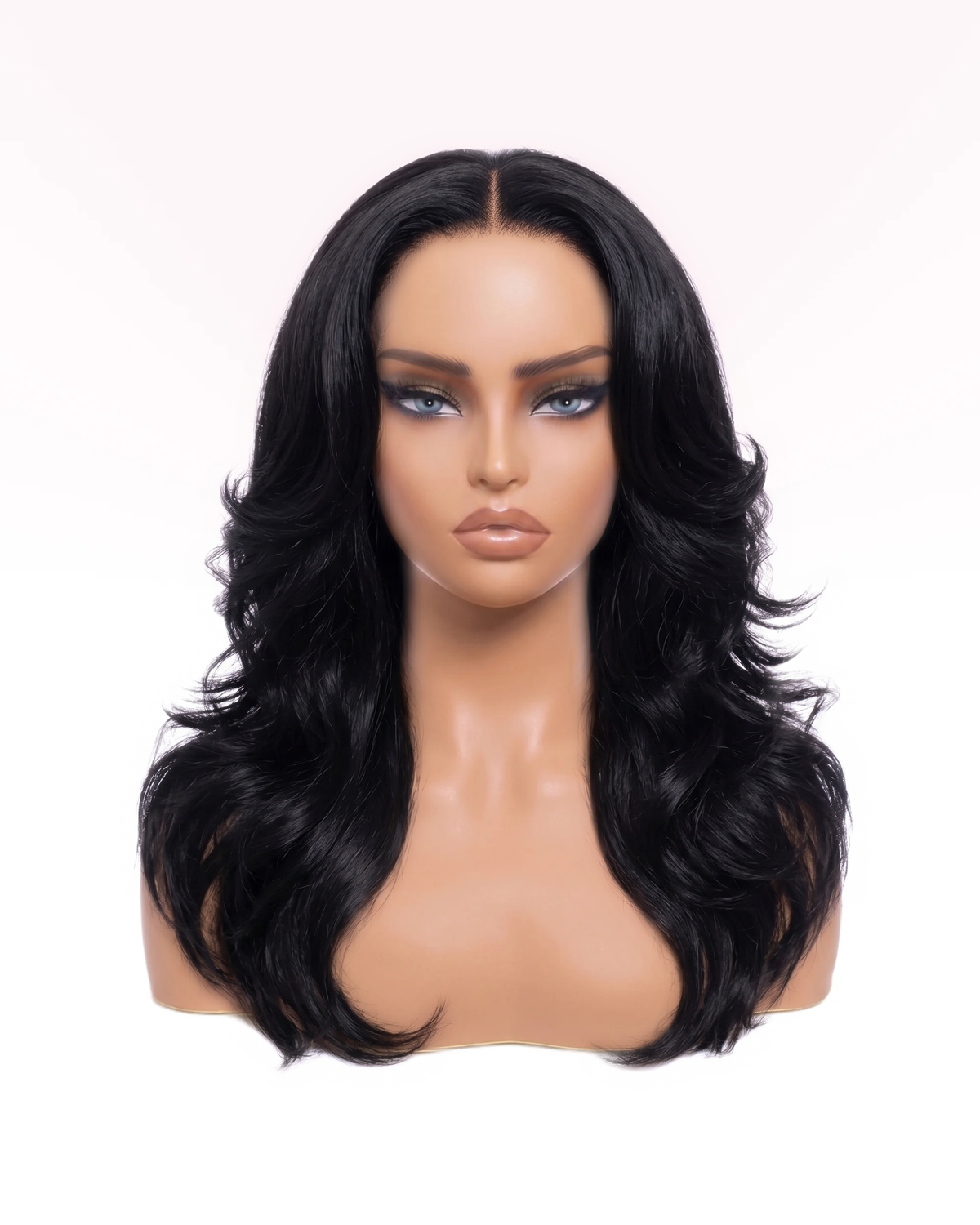 Perruque Ondulée Volumineuse Layers T-Lace - Noir Naturel | LYS — vue 1