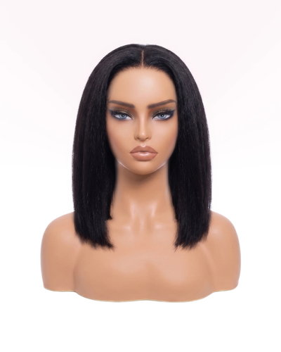 Perruque Carré Yaki Lisse Lace 7x5 - Noir Naturel | LYS