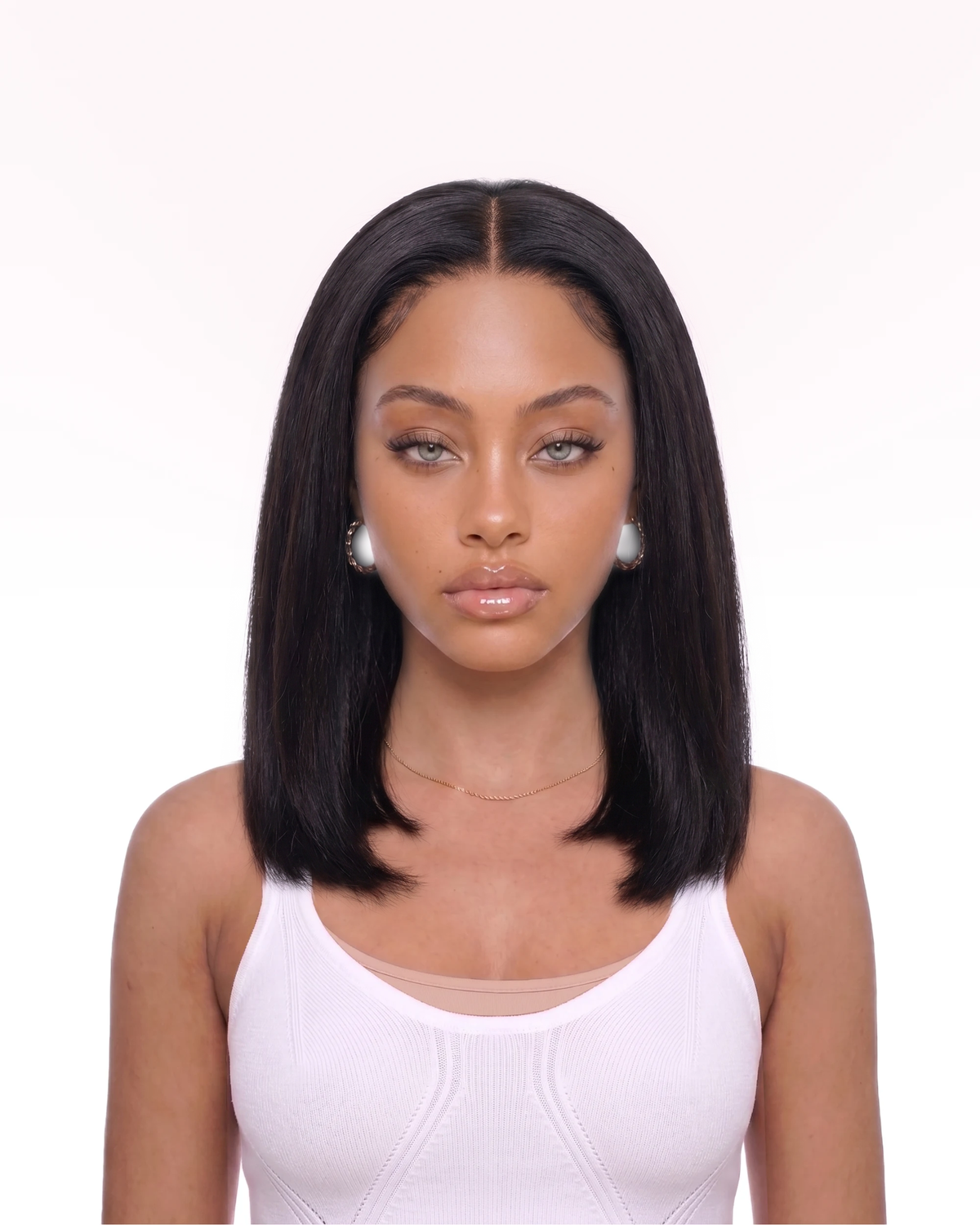 Perruque Carré Yaki Lisse Lace 7x5 - Noir Naturel | LYS — vue 2